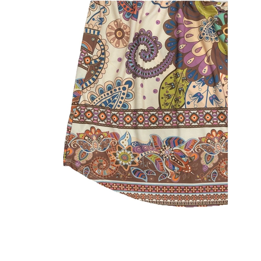 NWT Vanessa Scott Tank Top Chic Paisley Pattern Bohemian Basic Art Italy SIZE S - Picture 10 of 13